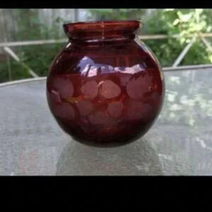 Ruby Red round  vase